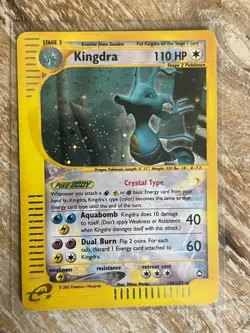 Kingdra Crystal 148/147 Aquapolis Holo Secret Rare Pokemon TCG Nintendo E-Reader - Image 1
