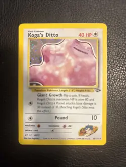 Koga's Ditto 10/132 Gym Challenge-Unlimited Edition Holo Pokemon Card - Image 3