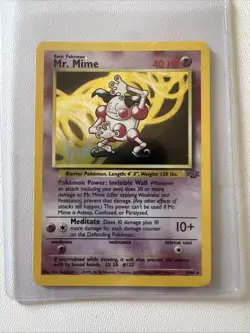 1999 Pokemon Jungle 1st Edition Mr. Mime Holo #6/64 LP - Image 1