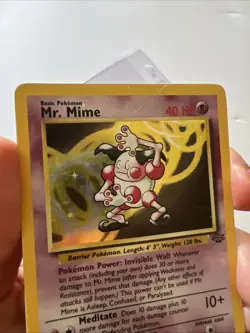 1999 Pokemon Jungle 1st Edition Mr. Mime Holo #6/64 LP - Image 3
