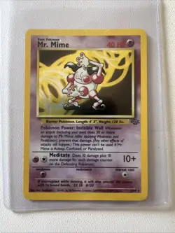 1999 Pokemon Jungle 1st Edition Mr. Mime Holo #6/64 LP - Image 4