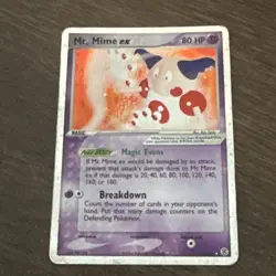 Pokémon TCG Mr Mime Ex 11/112 DMG READ DESCRIPTION - Image 1
