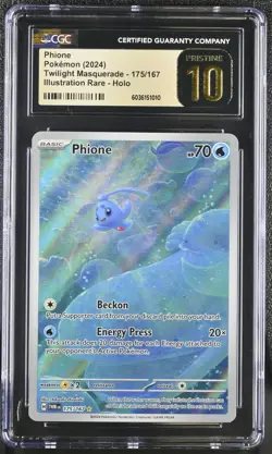 Pokemon Phione 175/167 Illustration Rare Twilight Masquerade - CGC 10 PRISTINE - Image 5