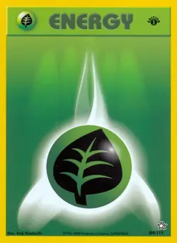 Grass Energy 108/111 1st Edition Neo Genesis Pokemon Card NM - Image 1