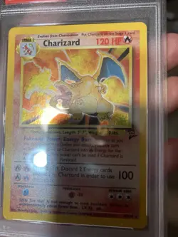 Pokemon Charizard Holo Rare Card #4 Base Set 2, PSA 7 - Image 2