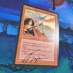 MTG Kaja Foglio Signed â€œPyroblast" Ice Age Magic The Gathering - Image 2