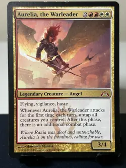 MTG: Aurelia, the Warleader Gatecrash Regular Red White Legendary Angel Mythic - Image 1