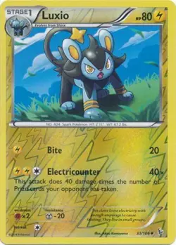 Pokemon - Luxio - 33/106 - Uncommon - Reverse Holo - XY - Flashfire - NM - Image 2