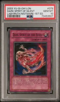 YUGIOH PSA 10 2003 Dark Spirit of the Silent LON-079 Super Rare 1st Edition *507 - Image 1