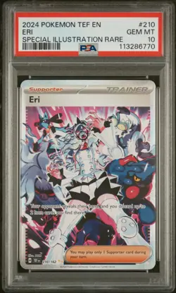 2024 Pokémon Temporal Forces Eri Special Illustration Rare #210 PSA 10 - Image 3