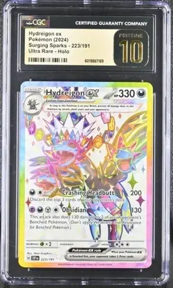 PRISTINE CGC 10 HYDREIGON EX 223 SURGING SPARKS ULTRA RARE POKEMON - Image 3