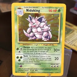 PokÃ©mon TCG Nidoking Base Set Holo Unlimited Rare Card 11/102 LP Condition - Image 1