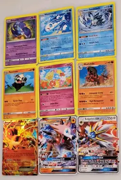 Pokémon Sun and Moon Guardians Rising -10 Cards.Finally Opened Charizard Hp180 + - Image 1