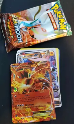 Pokémon Sun and Moon Guardians Rising -10 Cards.Finally Opened Charizard Hp180 + - Image 13