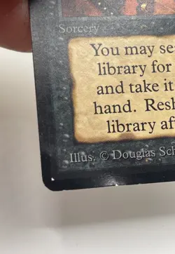 MAGIC THE GATHERING MTG DEMONIC TUROR  ALPHA DAMAGED CORNER NR MINT- MINT VTG - Image 2