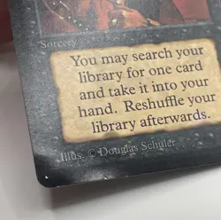 MAGIC THE GATHERING MTG DEMONIC TUROR  ALPHA DAMAGED CORNER NR MINT- MINT VTG - Image 3