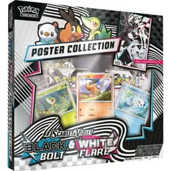 Black Bolt White Flare⚫️⚡️⚪️🔥Pokémon TCG Unova Poster Collection Box🦭Fast Ship - Image 2