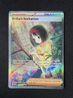 Pokemon Erika's Invitation 203/165 MEW EN-151 Special Illustration Rare Holo LP - Image 1