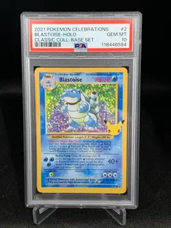 Pokemon PSA 10 GEM MINT Celebrations Blastoise 2/102 Classic Collection Holo - Image 1