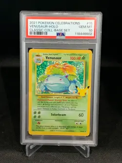 PSA 10 Gem Mint Pokemon Celebrations Classic Collection Venusaur Holo 15/102 - Image 1