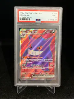2024 POKEMON TEF EN-TEMPORAL FORCES 193 GENGAR EX ULTRA RARE 193/162 PSA 9 - Image 1