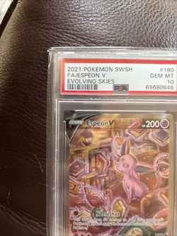2021 Pokemon Evolving Skies Espeon V 180/203 FA Alternative Artwork PSA 10 - Image 2