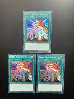 Yugioh Spell Absorption INCH-EN053 Super Rare 1st Edition NM/LP X3 - Image 1