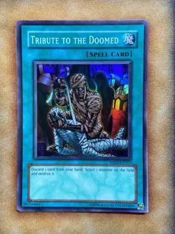 Yugioh Tribute To The Doomed MRD-EN057 Super Rare Original "EN" Print LP - Image 1