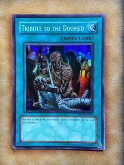Yugioh Tribute To The Doomed MRD-EN057 Super Rare Original "EN" Print LP - Image 2