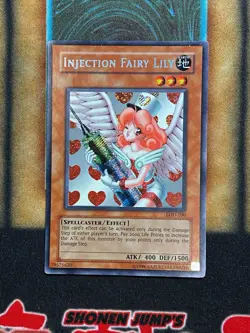 Yugioh Injection Fairy Lily LOD-100 Secret Rare LP - Image 2