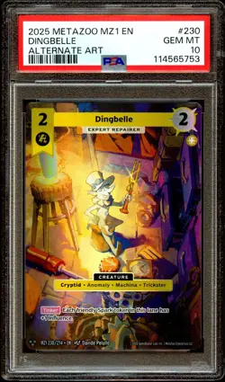 PSA 10 GEM MINT Dingbelle 230/214 ALTERNATE ART HOLO MZ1 2025 Metazoo Card 753 - Image 2
