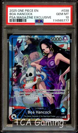 PSA 10 GEM MINT Boa Hancock OP07-038 Magazine EXCLUSIVE One Piece Card - Image 1