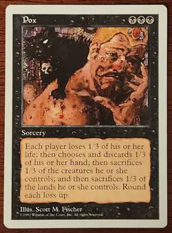 Pox MTG Core Set 5th Edition LP Magic The Gathering  - Image 1