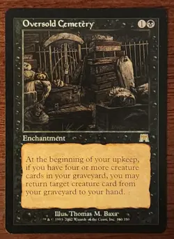 Oversold Cemetery MtG Onslaught LP Magic The Gathering - Image 1