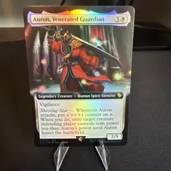 Auron, Venerated Guardian (Extended Art) #130 (Foil) NM Final Fantasy Magic MTG - Image 1