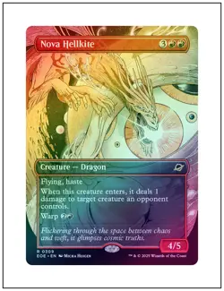 1x Nova Hellkite, Foil, Borderless Art, Edge of Eternities, MTG NM - Image 1