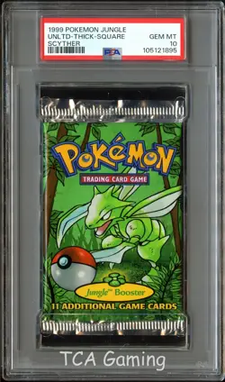 PSA 10 GEM MINT Jungle (Scyther Art) SEALED Pokemon Card Booster Pack 895 - Image 1