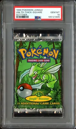 PSA 10 GEM MINT Jungle (Scyther Art) SEALED Pokemon Card Booster Pack 895 - Image 2