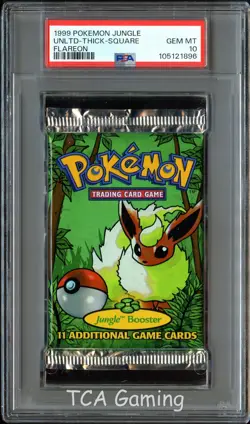 PSA 10 GEM MINT Jungle (Flareon Art) SEALED Pokemon Card Booster Pack 896 - Image 1