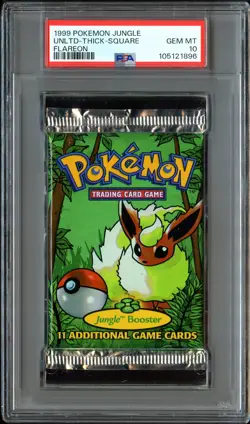 PSA 10 GEM MINT Jungle (Flareon Art) SEALED Pokemon Card Booster Pack 896 - Image 2