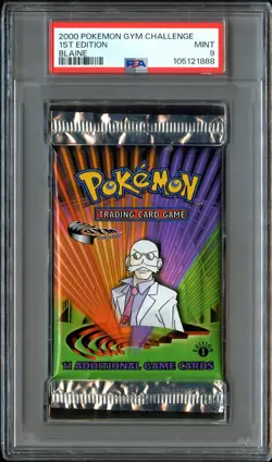 PSA 9 MINT Gym Challenge 1st Edition SEALED Pokemon Card Booster Pack 888 - Image 2