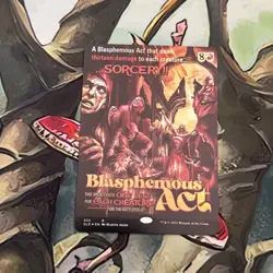 MTG: Blasphemous Act (322) Secret Lair Drop Borderless Foil Pr0xy NM - Image 1