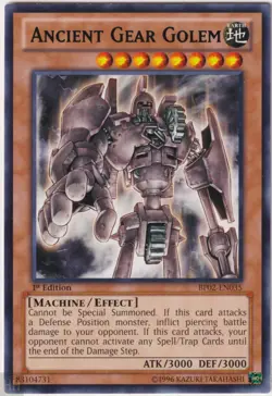 BP02-EN035 Ancient Gear Golem Rare YuGiOh Card 1st Edition Mint - Image 1