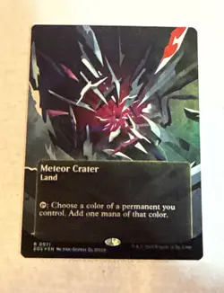 MTG Magic Meteor Crater (0071 Borderless) Edge of Eternities Stellar Sights Foil - Image 1