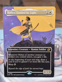 R 0289 Haliya, Guided by Light Human BORDERLESS Edge of Eternities MTG Card EOE - Image 1