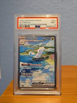 2023 Pokemon PAR EN Paradox Rift Altaria Ex SIR #253/182 PSA 9 Mint - Image 1