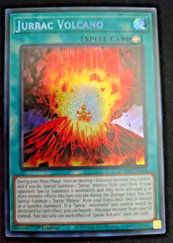Yugioh Jurrac Volcano Secret Rare - Battles of Legend: Monster Mayhem BLMM-EN019 - Image 1