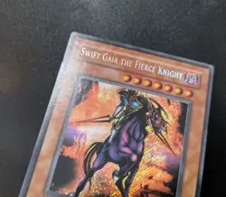 Swift Gaia the Fierce Knight CT1-EN004 Secret Rare 2004 Tin Yugioh Card MP - Image 2