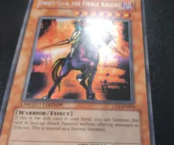 Swift Gaia the Fierce Knight CT1-EN004 Secret Rare 2004 Tin Yugioh Card MP - Image 3