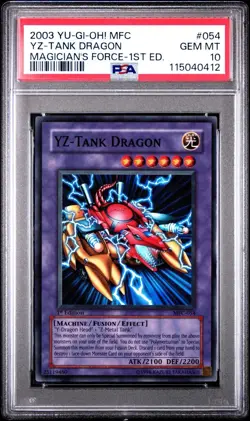 2003 Yu-Gi-Oh! YZ-Tank Dragon Magician's Force MFC 1st Edition Super PSA 10 - Image 1